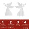 Outdoor Christmas Decorations Angels Set of 2 Weather-Resistant PVC for Yard